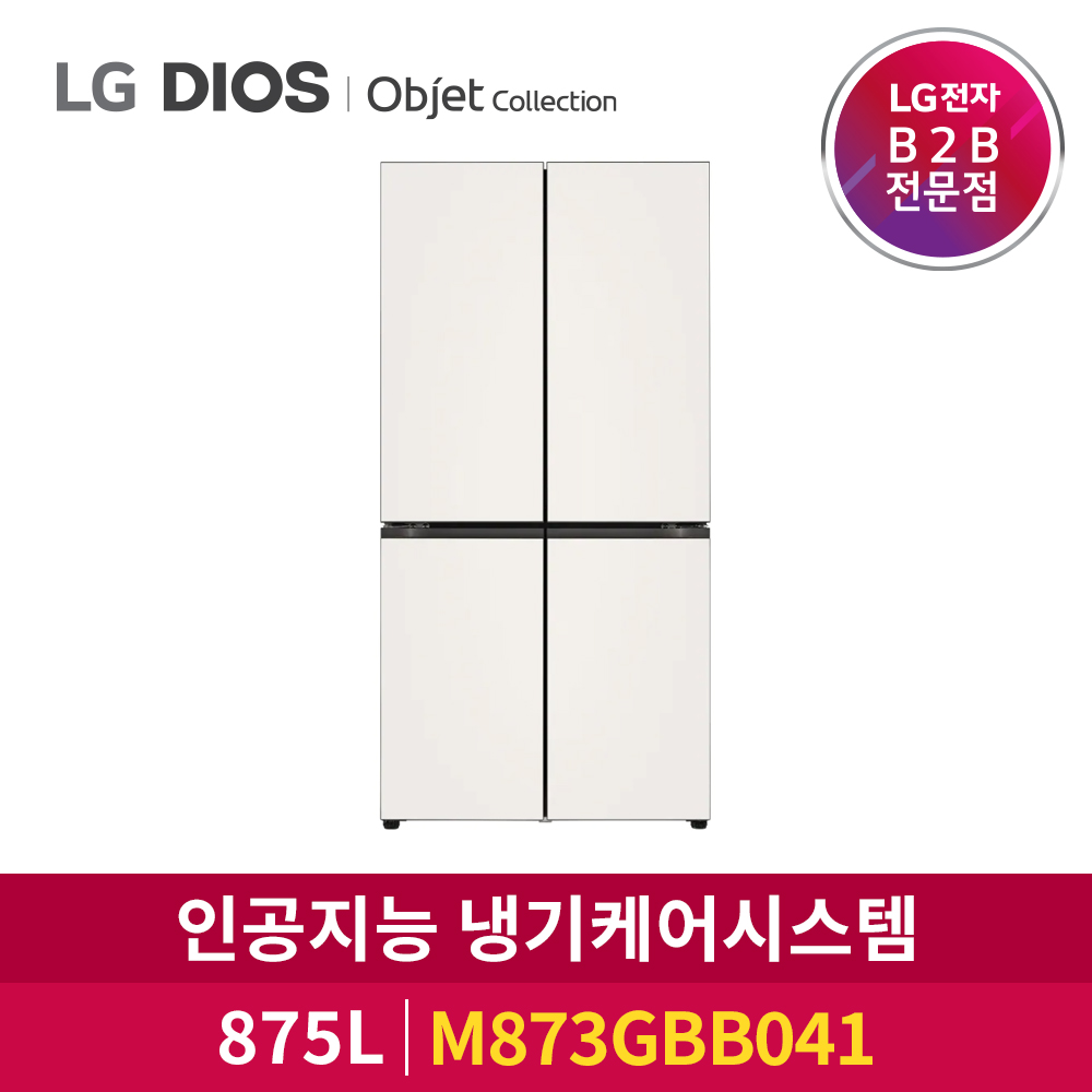 LG전자 DIOS 양문형냉장고 상냉장 오브제컬렉션 M873GBB041